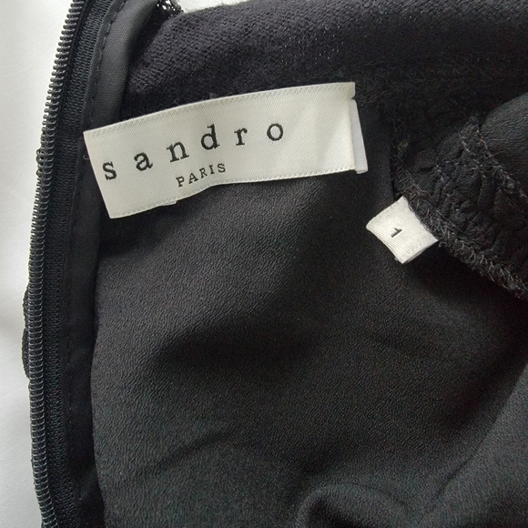 Sandro black smocked babydoll dress - Picture 5 of 11